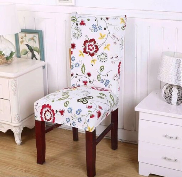 Elastic Chair Cover Stretch Removable Washable Short Dining Chair Cover Protector Seat Slipcover  -  Polyster, Elastic/ Stretchable,  Multipack of1